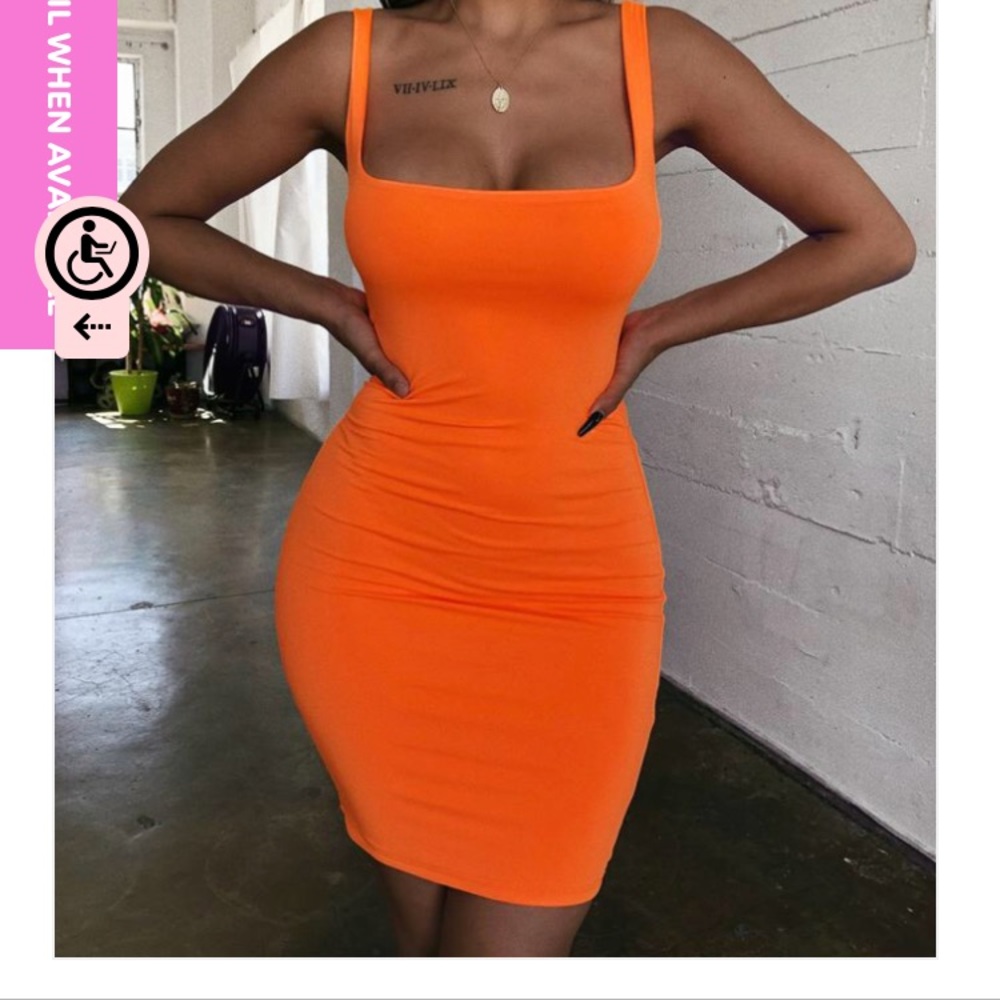 Ootdfash neon dress 🧡